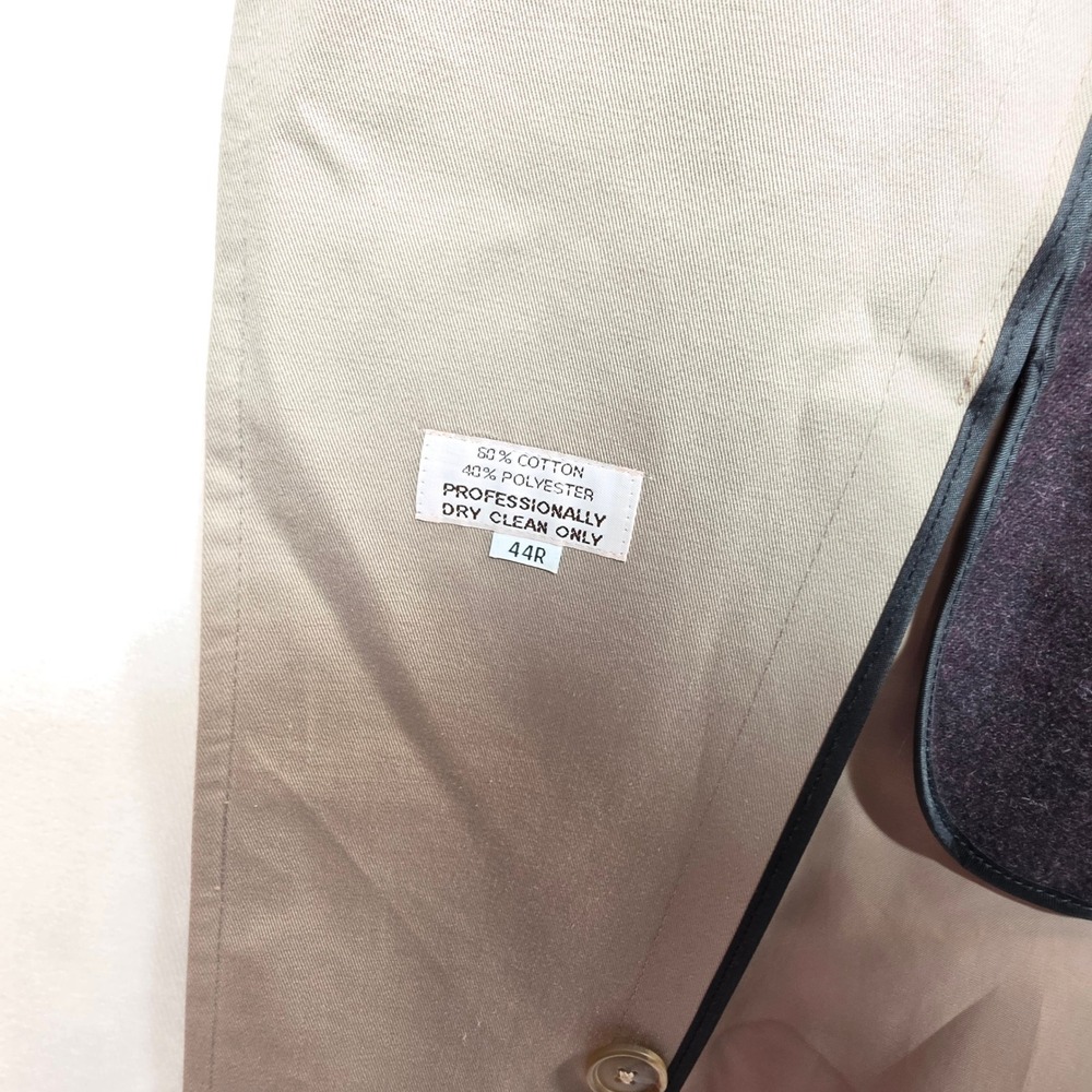 Christian Dior Trench Coat Mens 44R Tan Double Breasted Belted Old Money Luxury - Picture 4 of 16